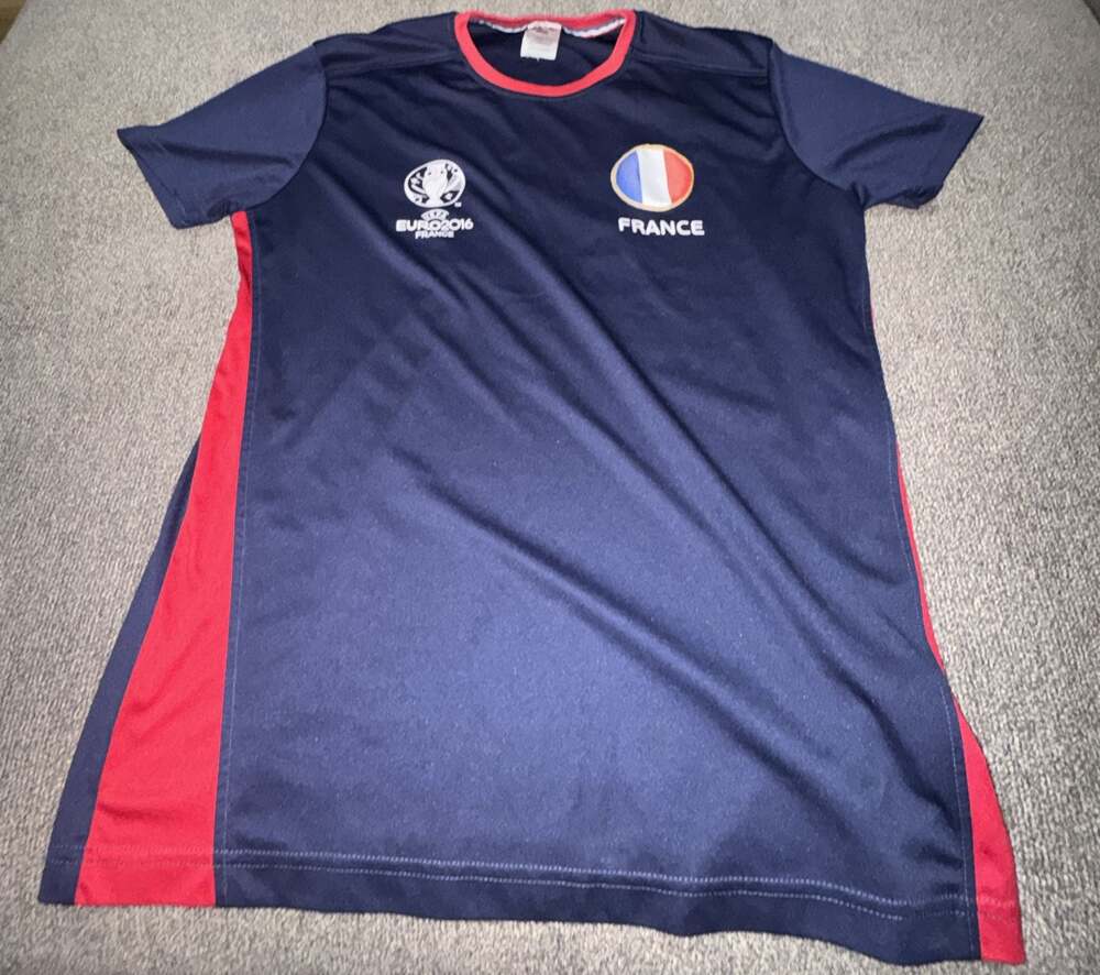 UEFA Euro 2016 France Official Licensed Product Navy Blue T-Shirt Size L